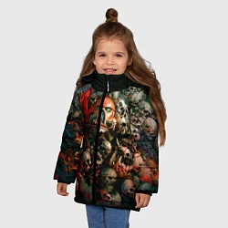 Куртка зимняя для девочки Warhammer 40k: Skulls, цвет: 3D-светло-серый — фото 2