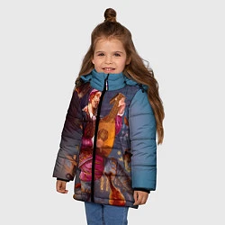 Куртка зимняя для девочки Лютик, цвет: 3D-черный — фото 2
