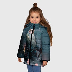 Куртка зимняя для девочки Witcher gwent 7, цвет: 3D-черный — фото 2