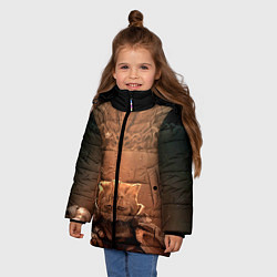 Куртка зимняя для девочки Довакин, цвет: 3D-черный — фото 2