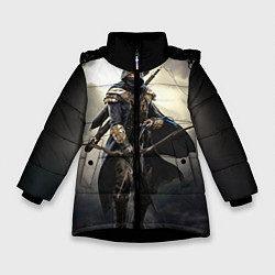 Куртка зимняя для девочки TES 7, цвет: 3D-черный
