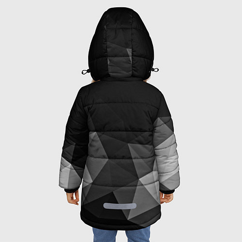 Зимняя куртка для девочки Abstract gray / 3D-Светло-серый – фото 4