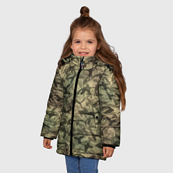 Куртка зимняя для девочки Камуфляж с утками, цвет: 3D-красный — фото 2