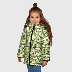 Куртка зимняя для девочки Benjamin Franklin, цвет: 3D-светло-серый — фото 2