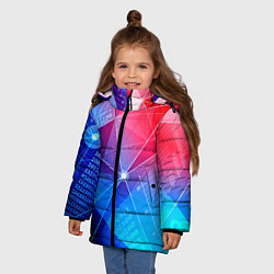 Куртка зимняя для девочки Коды, цвет: 3D-черный — фото 2