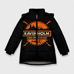 Куртка зимняя для девочки Ravenholm, цвет: 3D-светло-серый