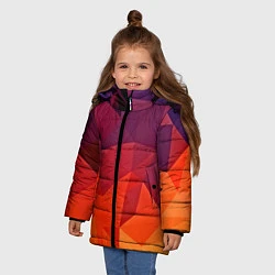 Куртка зимняя для девочки Geometric, цвет: 3D-черный — фото 2
