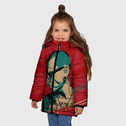 Куртка зимняя для девочки Chester Bennington, цвет: 3D-черный — фото 2