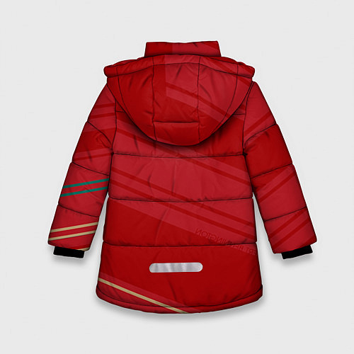 Зимняя куртка для девочки Chester Bennington / 3D-Красный – фото 2