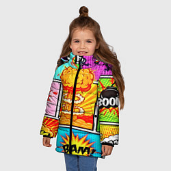 Куртка зимняя для девочки Pop Art, цвет: 3D-черный — фото 2