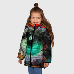 Куртка зимняя для девочки Eyes swag, цвет: 3D-черный — фото 2