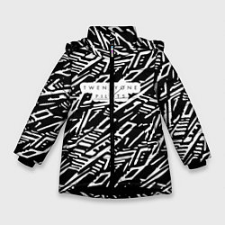 Куртка зимняя для девочки Twenty One Pilots: Pattern, цвет: 3D-черный