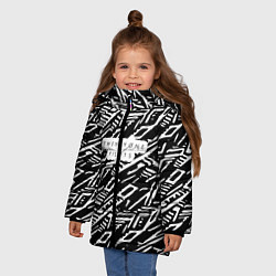 Куртка зимняя для девочки Twenty One Pilots: Pattern, цвет: 3D-черный — фото 2