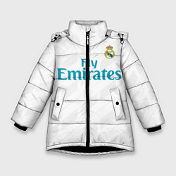 Куртка зимняя для девочки Real Madrid, цвет: 3D-черный