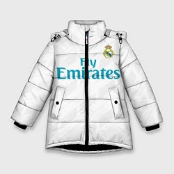 Куртка зимняя для девочки Real Madrid, цвет: 3D-черный