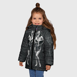 Куртка зимняя для девочки Bjork, цвет: 3D-черный — фото 2