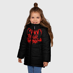 Куртка зимняя для девочки Dethklok, цвет: 3D-светло-серый — фото 2