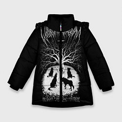 Куртка зимняя для девочки Wolves in the Throne Room, цвет: 3D-черный