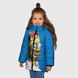 Куртка зимняя для девочки Duff Brain, цвет: 3D-черный — фото 2