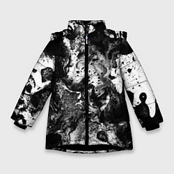 Куртка зимняя для девочки Чёрная краска, цвет: 3D-черный