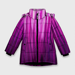 Зимняя куртка для девочки Фиолетово-черные краски
