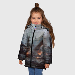 Куртка зимняя для девочки Battlefield: Plan A, цвет: 3D-черный — фото 2