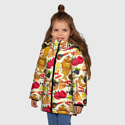 Куртка зимняя для девочки Народная кухня, цвет: 3D-светло-серый — фото 2