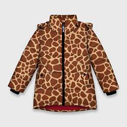 Куртка зимняя для девочки Жираф, цвет: 3D-красный
