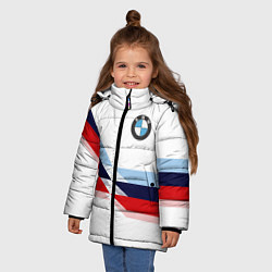 Куртка зимняя для девочки BMW БМВ WHITE, цвет: 3D-красный — фото 2
