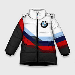 Куртка зимняя для девочки BMW M SPORT, цвет: 3D-черный