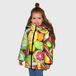 Куртка зимняя для девочки Candy Summer, цвет: 3D-черный — фото 2