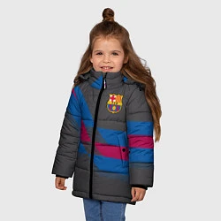 Куртка зимняя для девочки Barcelona FC: Dark style, цвет: 3D-черный — фото 2