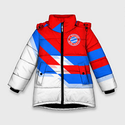 Куртка зимняя для девочки Bayern FC: White style, цвет: 3D-черный