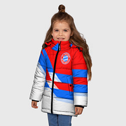 Куртка зимняя для девочки Bayern FC: White style, цвет: 3D-черный — фото 2