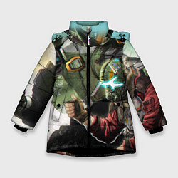 Куртка зимняя для девочки Titanfall, цвет: 3D-черный