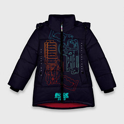 Куртка зимняя для девочки Blade Runner Guns, цвет: 3D-красный