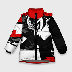 Куртка зимняя для девочки Persona 5, цвет: 3D-светло-серый