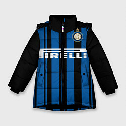 Куртка зимняя для девочки Inter FC: Home 17/18, цвет: 3D-черный