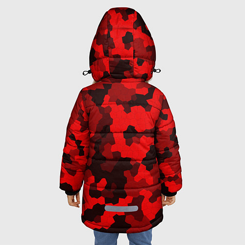 Зимняя куртка для девочки PUBG: Red Mozaic / 3D-Светло-серый – фото 4