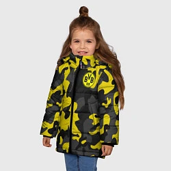 Куртка зимняя для девочки Borussia 2018 Military Sport, цвет: 3D-черный — фото 2