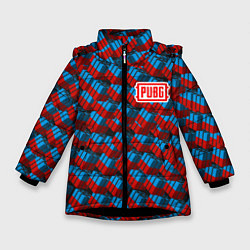 Куртка зимняя для девочки PUBG: Weapon Boxes, цвет: 3D-черный