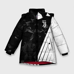 Куртка зимняя для девочки FC Juventus: Abstract, цвет: 3D-красный
