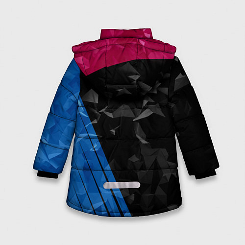 Зимняя куртка для девочки FC Barcelona: Abstract / 3D-Красный – фото 2