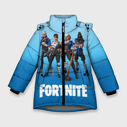 Куртка зимняя для девочки Fortnite Stories, цвет: 3D-светло-серый