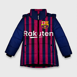 Куртка зимняя для девочки FC Barcelona: Rakuten, цвет: 3D-черный