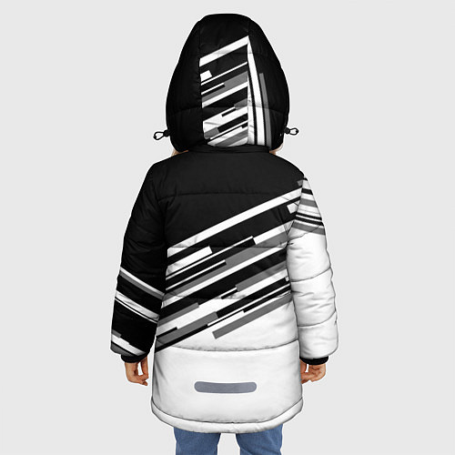Зимняя куртка для девочки FC Juventus: B&W Line / 3D-Светло-серый – фото 4