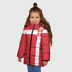 Куртка зимняя для девочки Сборная Сербии, цвет: 3D-красный — фото 2