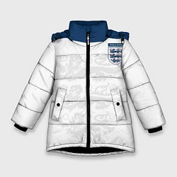Куртка зимняя для девочки Сборная Англии, цвет: 3D-черный