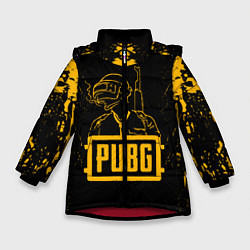 Куртка зимняя для девочки PUBG: Black Soldier, цвет: 3D-красный
