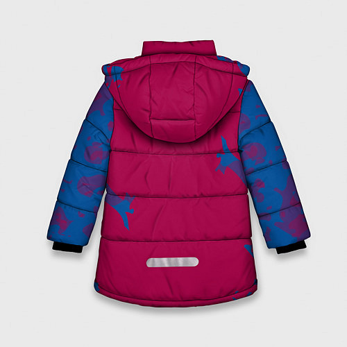 Зимняя куртка для девочки FC Barcelona: Purple Original / 3D-Красный – фото 2